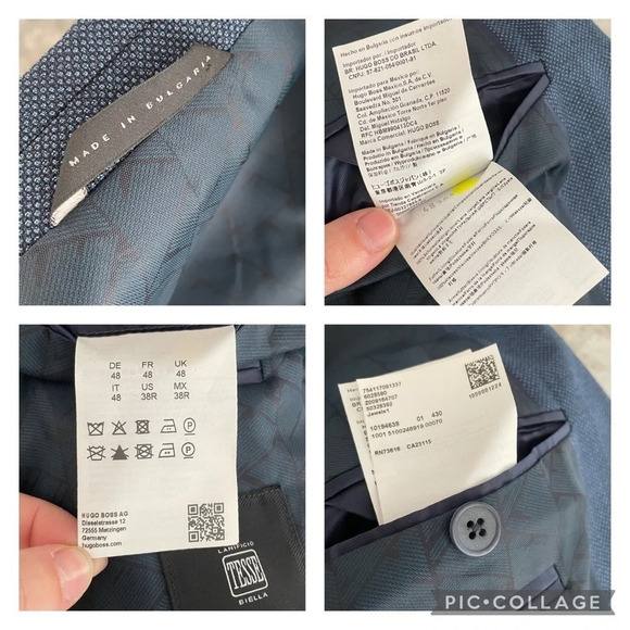 Boss HUGO BOSS Mens Blazer Sport Coat Jacket 38R Suit Jacket 100% wool - Picture 7 of 10